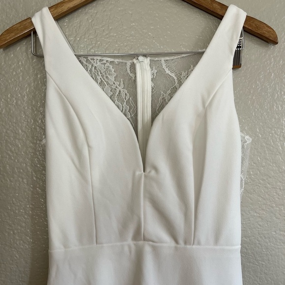 NWOT Extraordinary Romance White Button Back Mermaid Maxi Dress - Picture 8 of 9